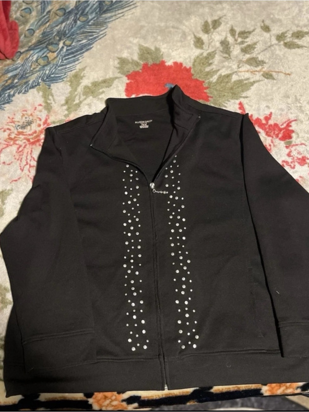 Allison Daley Black Zip-Front Jacket